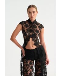 SAU LEE - Saphina Lace Top - Lyst