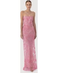 SAU LEE - Courtney Strapless Maxi Dress - Lyst