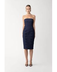 SAU LEE - Brooklyn Denim Midi Dress - Lyst