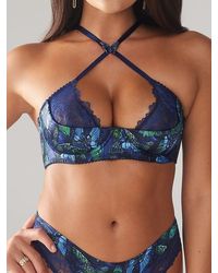Savage X - Baroque Butterfly Lace Quarter-cup Bra - Lyst