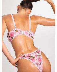 Savage X - Sinful Rose Printed Lace Balconette Bra - Lyst