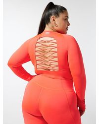 Savage X - Lace Up Open-back Long-sleeve Top - Lyst