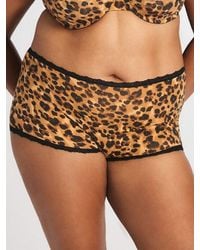 Savage X - Cotton Essentials Lace-trim Boy Short Panty - Lyst