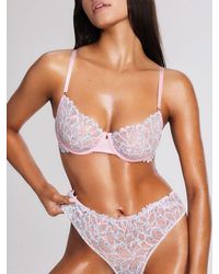 Savage X - Savage Not Sorry Printed Unlined Lace Balconette Bra - Lyst