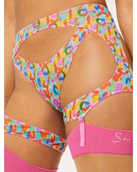 Savage X - Tagged By Savage Lace Suspender Belt - Lyst