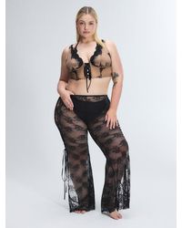 Savage X - Lacestruck Flare Trousers - Lyst