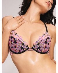 Savage X - Sun Tide Floral Lace Padded Plunge Bra - Lyst