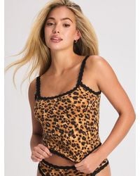 Savage X - Cotton Essentials Sleep Lace-trim Cami - Lyst