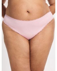 Savage X - Cotton Essentials Lace-trim Cheeky Knickers - Lyst