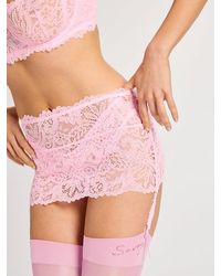 Savage X - Romantic Corded Lace Garter Skirt - Lyst