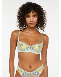 Savage X - Free Spirit Floral Embroidered Unlined Balconette Bra - Lyst