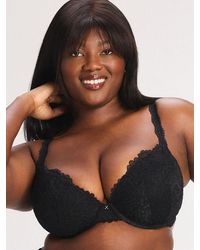 Savage X - Romantic Corded Lace Padded Demi Bra - Lyst