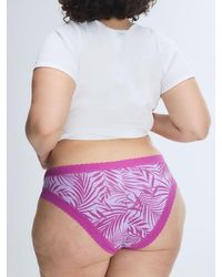 Savage X - Cotton Essentials Lace-trim Cheeky Knickers - Lyst