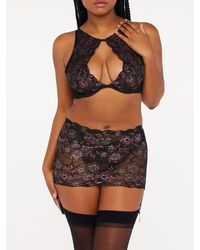 Savage X - Nymph Nouveau Lace Suspender Skirt - Lyst