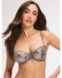 Savage X - Moonkissed Embroidered Low-cut Balconette Bra - Lyst