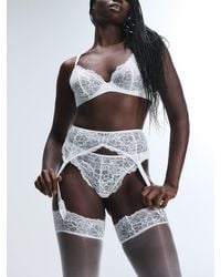 Savage X - Bold Lace Garter Belt - Lyst
