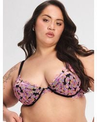 Savage X - Sun Tide Floral Lace Padded Plunge Bra - Lyst