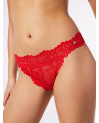 Savage X - Savage Not Sorry Lace Thong Knickers - Lyst