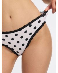 Savage X - Cotton Essentials Lace-trim Cheeky Knickers - Lyst