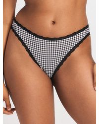 Savage X - Cotton Essentials Lace-trim Bikini Panty - Lyst