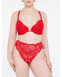 Savage X - Romantic Corded Lace High-waist Thong Knickers - Lyst