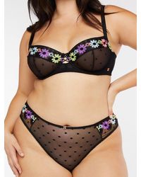 Savage X - Free Spirit Floral Embroidery High Leg Bikini - Lyst