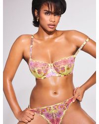 Savage X - Mod Poppy Unlined Lace Balconette Bra - Lyst
