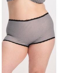 Savage X - Cotton Essentials Lace-trim Boy Short Panty - Lyst