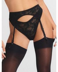 Savage X - Luxe Lace Garter Belt - Lyst