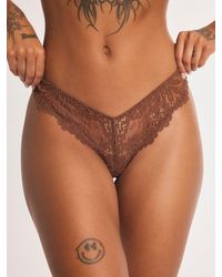 Savage X - Romantic Corded Lace Brazilian Panty - Lyst