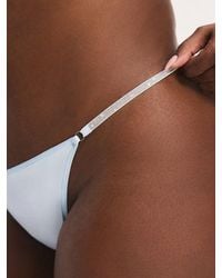 Savage X - Midnight Microfiber Rhinestone G-string Knickers - Lyst