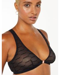 Savage X - Shimmer Flocked Logo Bralette - Lyst