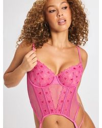 Savage X - Hearts A Flutter Embroidery Corset - Lyst