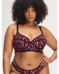 Savage X - City Kitty Unlined Longline Demi Bra - Lyst