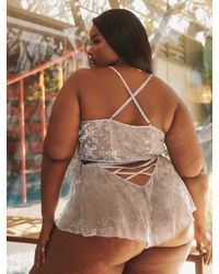 Savage X - Devoré Dreams Velvet Sleep Shorts - Lyst