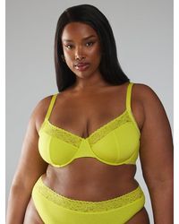 Savage X - Cotton Essentials Lace-trim Unlined Bra - Lyst