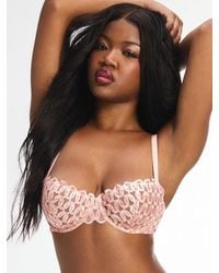 Savage X - Moonkissed Embroidered Low-cut Balconette Bra - Lyst
