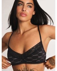 Savage X - Cotton Essentials Lace-trim Triangle Bralette - Lyst