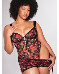 Savage X - Sinful Rose Printed Lace Teddy - Lyst