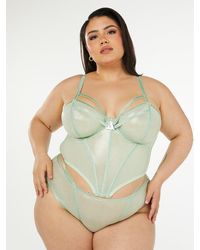 Savage X - Going Platinum Mesh Bustier - Lyst