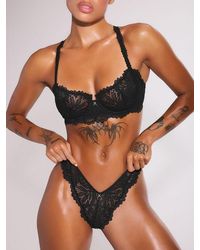 Savage X - Romantic Corded Lace Brazilian Knickers - Lyst