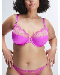 Savage X - Loveline Satin Half-cup Demi Bra - Lyst