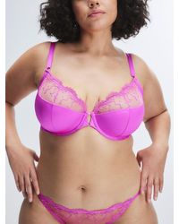 Savage X - Loveline Satin Half-cup Demi Bra - Lyst