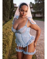 Savage X - Bedroom Belle Lurex Lace Corset - Lyst
