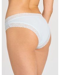 Savage X - Cotton Essentials Classic Lace-trim Cheeky Knickers - Lyst