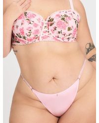 Savage X - Midnight Microfiber Rhinestone G-string Panty - Lyst