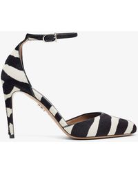 Ferragamo - Maily 95 White And Black Sandals - Lyst