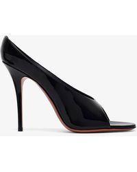 AMINA MUADDI - Anok 105 Patent Black Mules - Lyst
