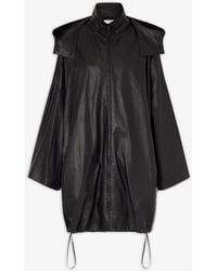 The Row - Cassandre Black Leather Coat - Lyst