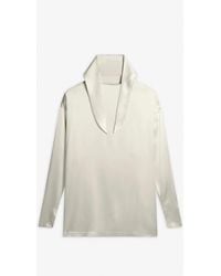 Phoebe Philo - Liquid Cream Knot Collar Top - Lyst